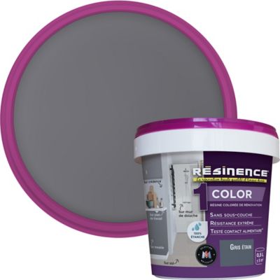 Résine multisupports Résinence Color gris étain satin 500ml