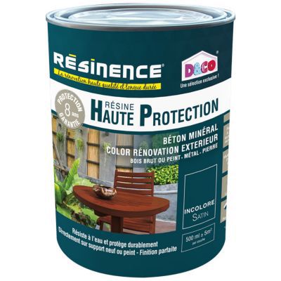 Peinture haute protection extérieur RESINENCE incolore satiné 0,5L ...
