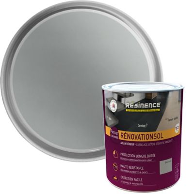 Résine de rénovation sol bi composante époxy Résinence gris clair 2L