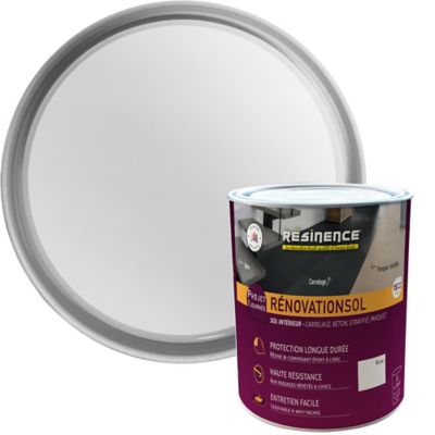 Résine de rénovation sol bi composante époxy Résinence blanc 2L