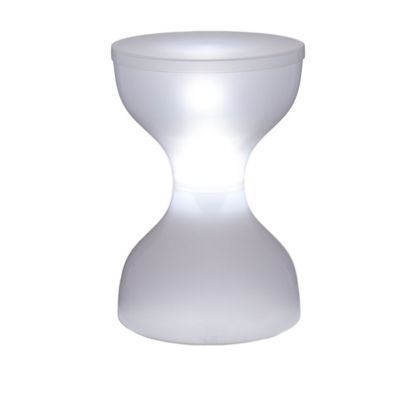 Tabouret solaire LED blanc