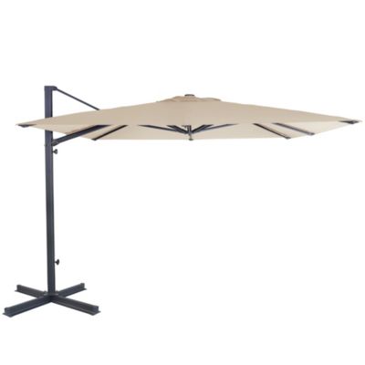 Parasol déporté Belveo beige 3 x 3 m