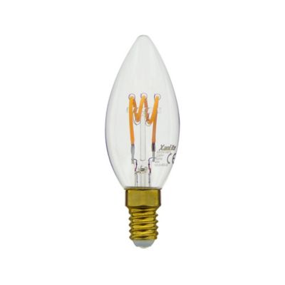 Ampoule LED spirale E14 180lm 18W IP20 Ø4 cm blanc chaud Xanlite
