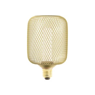 Ampoule Déco cage cylindre doré ?11cm E27 IP20 150lm 25W blanc chaud Xanlite