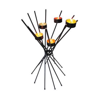 Support bougie Be Garden argent