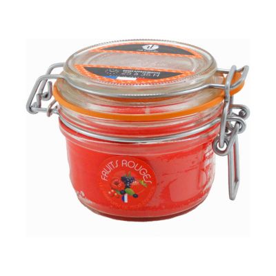 Bougie bocal petit modèle fruit rouge
