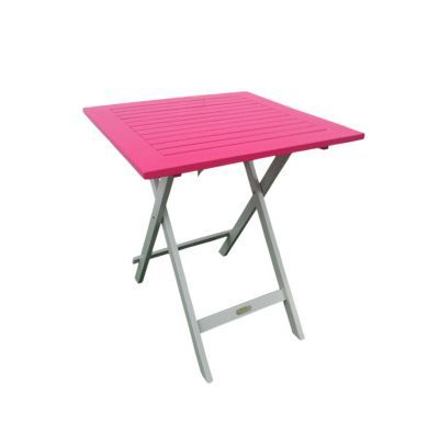 Table de jardin burano aubergine pliante 65 x 65 cm