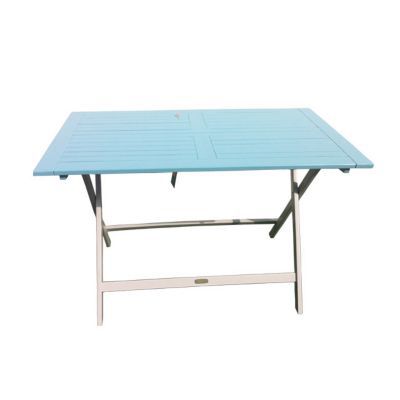 Table de jardin en bois Burano 113 x 65 cm bleu