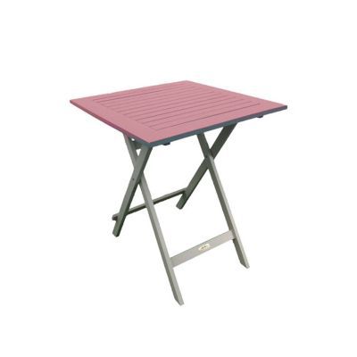 Table de jardin en bois Burano 65 x 65 cm orchidée