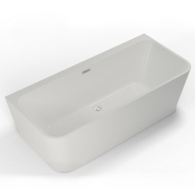 Baignoire semi-îlot murale Mint 160  blanc  160x75 cm  by Spalina