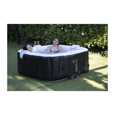 Spa gonflable avec bandeau LED SUNSPA AC02 LED 185 x 65 cm 6 places Carré Avec filtre cadenas tapis de sol et - vue 2