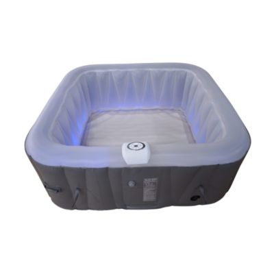 Spa gonflable carré avec bandeau LED Sun Spa 4 personnes Prêt en 5 minutes Couverture et filtre inclus - vue 2