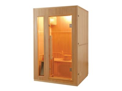 Sauna vapeur Zen 2 places technologie vapeur lumière tamisée poêle Harvia de grande qualité inclus bois épicéa 100% canadien sablier tradit - vue 2