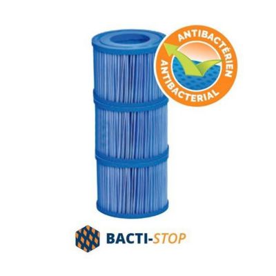 Cartouches de filtration NETSPA Lot de 3 Anti bactériennes Compatible tous spas Ø10.4 x H8cm