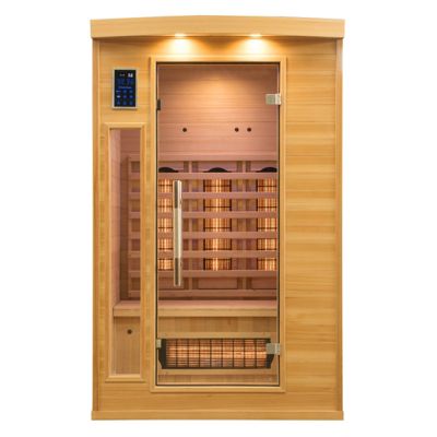 Sauna infrarouge apollon 2 places épicéa du Canada audio radio technologie infrarouge full spectrum chromothérapie led audio stéréo radio / - vue 2