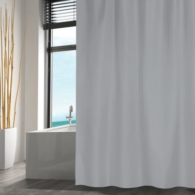 Rideau de douche L.180 x H.200 cm gris clair en polyester Msv