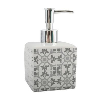 Distributeur de savon - MSV - Evora - En céramique - 8 cm - Contenance 280ml - Gris