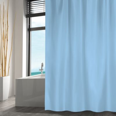 Rideau de douche L.180 x H.200 cm bleu ciel en polyester Msv