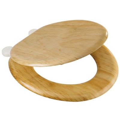 MSV Abattant Wc MDF en décor Pin Beige  Charnières PS