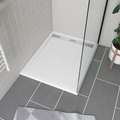 Receveur de douche acrylique 80 x 100 cm, blanc, Galedo Pure 2 Linéaire
