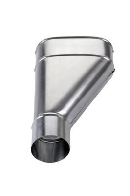 Branchement zinc Ø80 mm L.17 cm argent