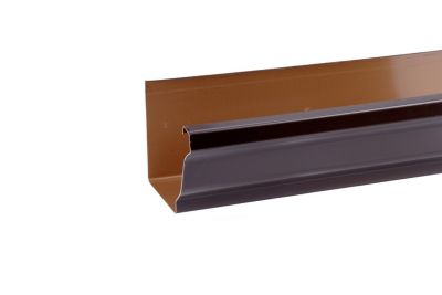 Gouttière aluminium brun Ø33 mm L.2 m