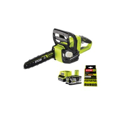 Pack RYOBI Tronçonneuse 18V One+ OCS1830 1 batterie 5.0Ah 1 chargeur 2.0Ah RC18120 150 chaine 30cm RAC227 - vue 2