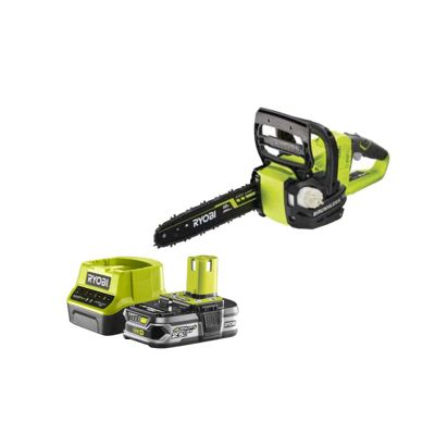 Pack RYOBI Tronçonneuse 18V One+ OCS1830 1 Batterie 2.5Ah 1 Chargeur rapide RC18120 125