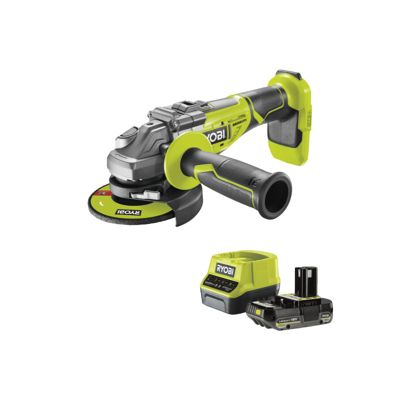 Pack RYOBI Meuleuse d'angle R18AG7 0 Brushless 18V One+ 1 batterie 2.0Ah 1 chargeur rapide RC18120 120 - vue 3
