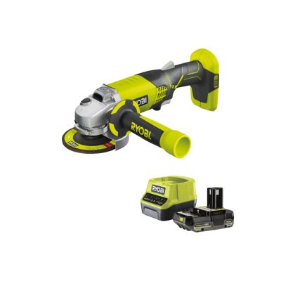 Pack RYOBI Meuleuse d'angle R18AG 0 18 V One+ 1 batterie 2.0Ah 1 chargeur rapide RC18120 120 - vue 3