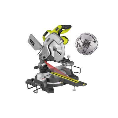 Pack RYOBI Scie à onglet radiale électrique EMS254L 254mm lame carbure SB254T48A1 - vue 9