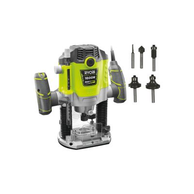 Défonceuse Électrique RYOBI RRT1600-K – 1600W, Coffret 5 Fraises Panachées - vue 2