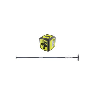 Pack RYOBI - Laser croix verte - RBCLLG2 - 15m de portée - Canne télescopique RBCLTP1 - 320cm