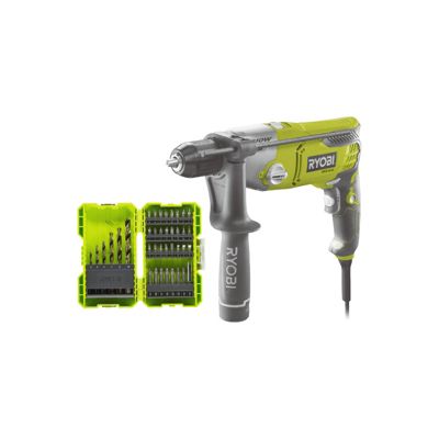 Pack RYOBI Perceuse à percussion RPD1010K coffret de 38 accessoires RAK38SDD