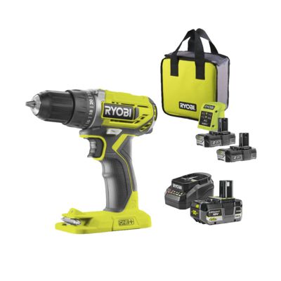Perceuse visseuse RYOBI 18V One+ R18DD2 2 batteries 20Ah et 1 batterie 40Ah 2 chargeurs - vue 2