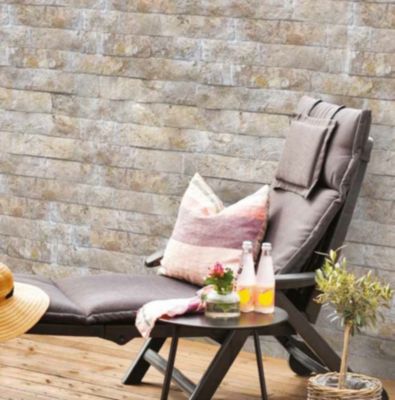 Plaquette de parement pierre naturelle Travertin (vendue au carton)