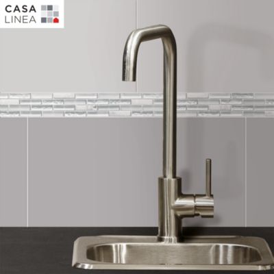 Mosaïque murale Minibrique blanc 30,5 x 30,5 cm