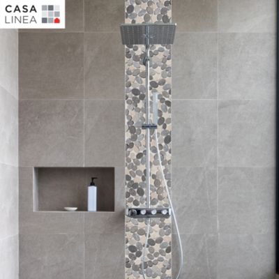 Mosaïque mur et sol Scie mix gris/argent 30 x 30 cm