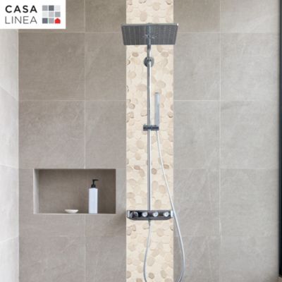 Mosaïque mur et sol Scie mix beige 30 x 30 cm