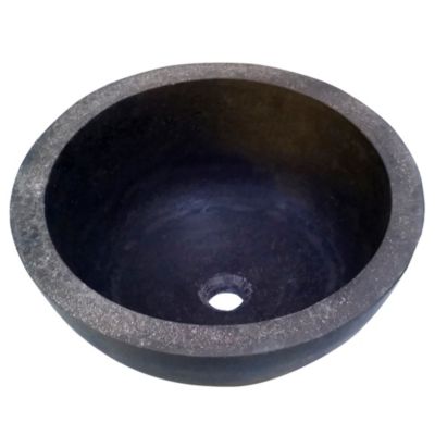 Vasque à  poser ronde en basalte l.40 6xH.15 cm  Casa Linéa Aline