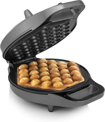 Gaufrier à bulles 700 W antiadhésif pour gaufres asiatiques