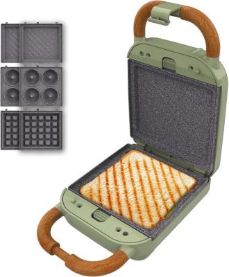 Cecotec Machine à sandwich 3-en-1 700W Vert - vue 3