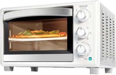 Cecotec Mini four 26 L avec pierre à pizza 1500W Blanc - vue 3