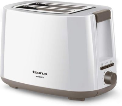 Taurus Grille-pain Blanc 2 Fentes 750W 7 Niveaux
