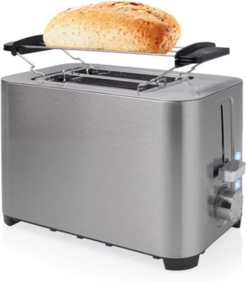 Grille-pain Inox Brossé 850W 2 Fentes Courtes