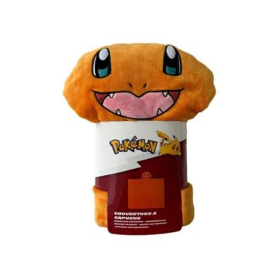 Plaid a capuche 3D - POKEMON - Salameche - 120 x 150 cm - Ultra doux - Coloré