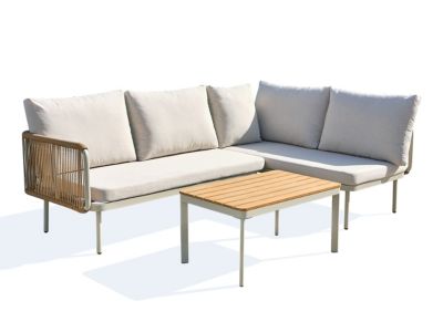 Dcb Garden Salon de jardin bas (4 places) Gris - vue 2