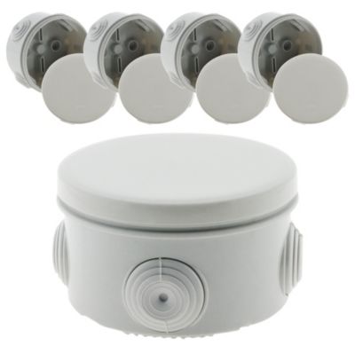 Lot de 5 boîtes étanches diamètre 80x45mm IP55 Zenitech