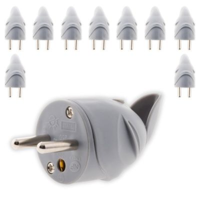 Lot de 10 fiches mâles coudées 2P+T Zenitech - vue 2