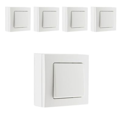 Interrupteur va et vient ZENITECH Lot de 5 Saillie Bornes automatiques max